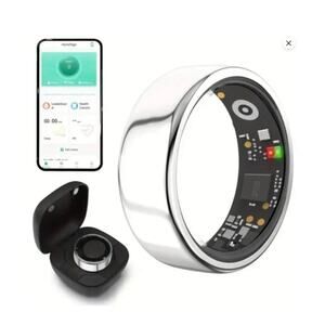 NWB Smart Ring for Fitness, Sleep and Health, Next Gen Health, Silver, Size 9